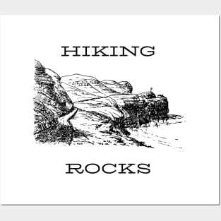 Hiking rocks Posters and Art